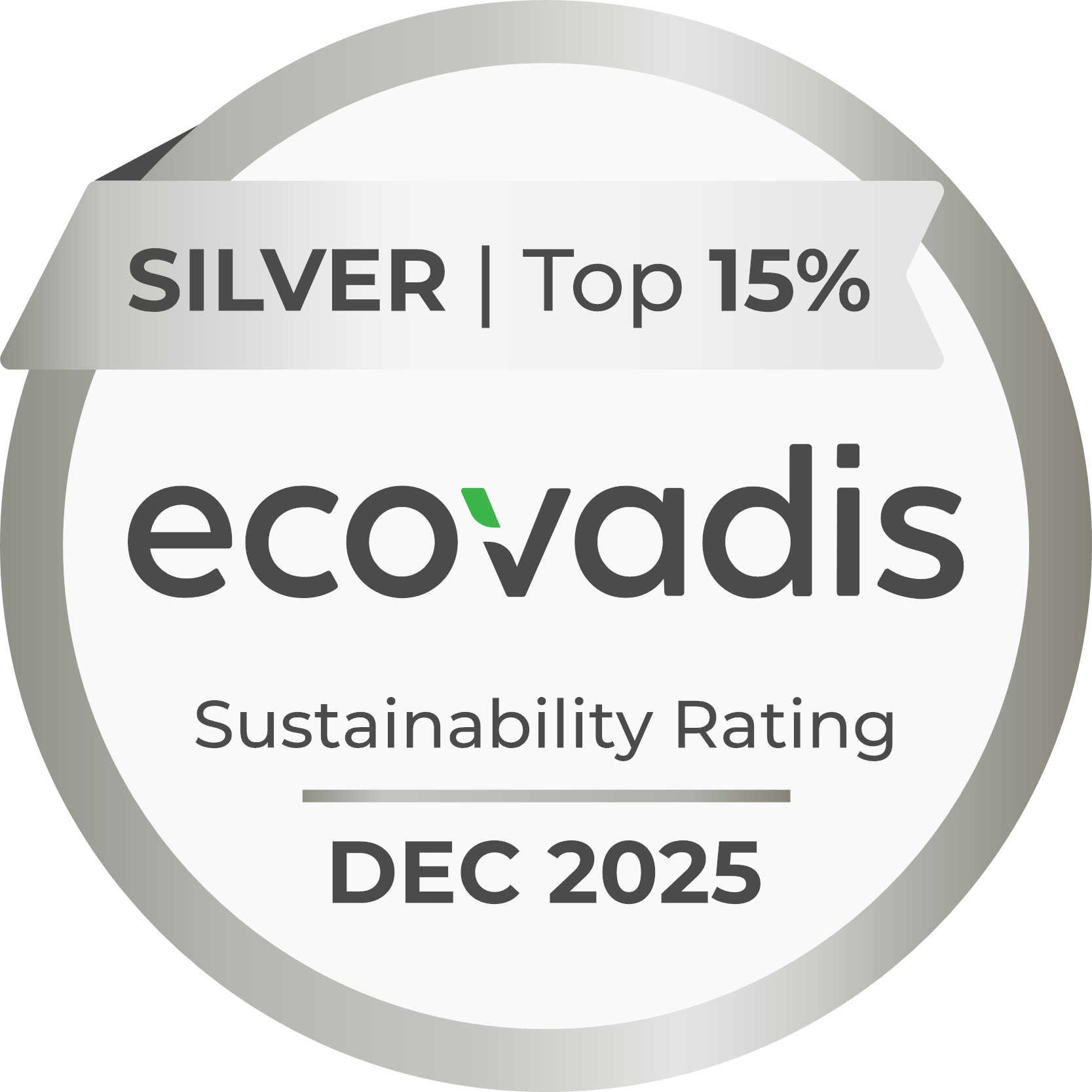 EcoVadis silver sustainability rating
