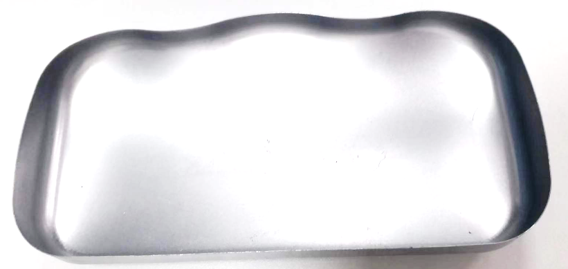 Deep drawn eyewear case metal part